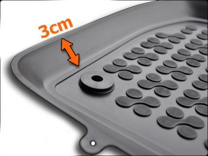 Гумени стелки за Volkswagen Sharan II (2010-2022)  / Seat Alhambra (2010-2020) - 5 seats (front, middle) - тип леген