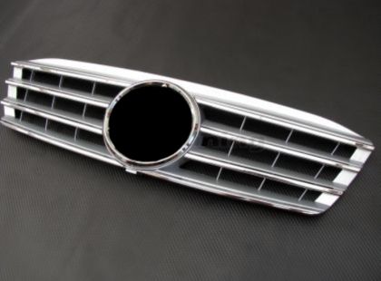 Решетка за Mercedes W203 (00-07) sedan - 4 ребра хром