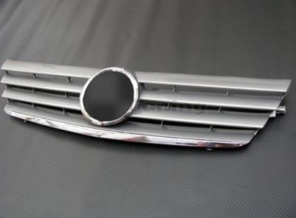 Решетка за Mercedes C203 Coupe (2000-2007) - 4 ребра хром