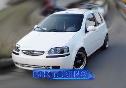 Кристални фарове Chevrolet Aveo (2003-2006) - черни