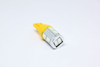 Лед крушки тип T10 5W с 10 SMD 5630 диода - Жълт цвят