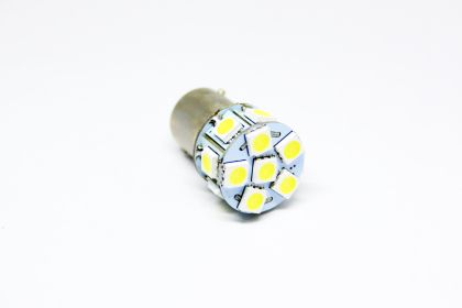 Диодна крушка тип BA15S с 13 SMD диода двойна светлина Бяла