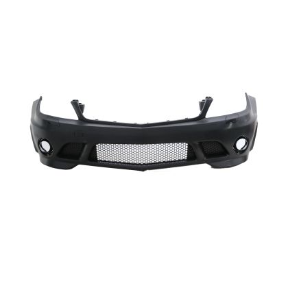 Предна броня за Mercedes C-Class W204 (2007-2011) sedan / combi - AMG look - без халогени и без отвори за парктроник