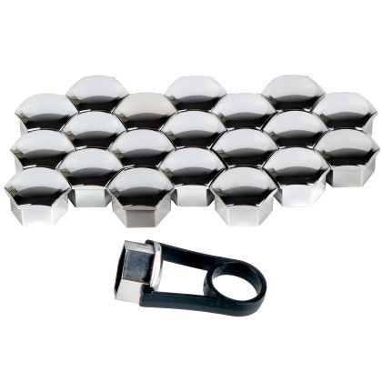 Декоративни капачки Versaco за болтове на джантите 17мм - хром