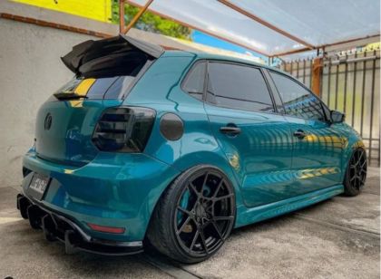 Спойлер антикрило за Volkswagen Polo (2019+) - Osir Batman look - черен гланц