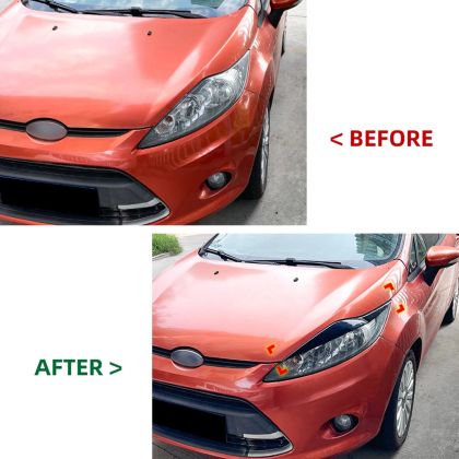 Вежди за фарове Ford Fiesta (2008-2012) MK6 - черни гланц