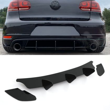 Дифузер за задна броня за Volkswagen Golf 6 GTI - черен гланц