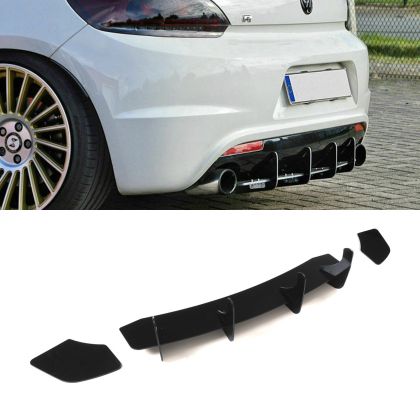 Дифузер за задна броня за Volkswagen Scirocco R (2008-2014) Blade - черен гланц
