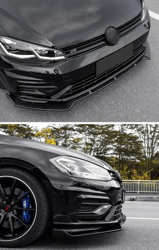 Добавка предна броня за Volkswagen Golf 7 / 7.5 - черен гланц