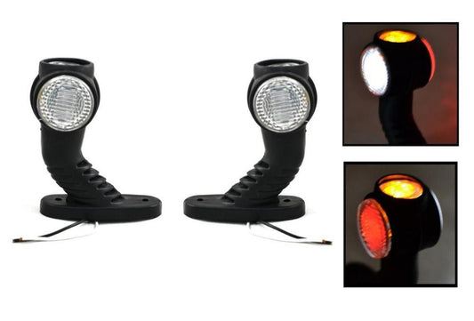 2бр Комплект LED  габарити светлини тип рогче за камион ремарке тир бус 12V/24V