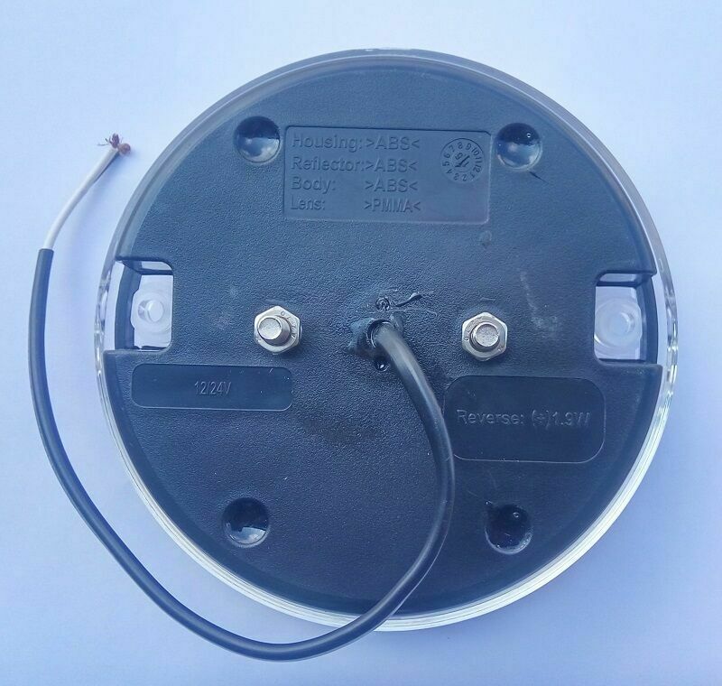 1 брой LED  Диоден Стоп Бял задна скорост светлина , Кръгъл Ø14cm, 12V-24V, За Камион, Ремарке, Бус , Каравана, Кемпер