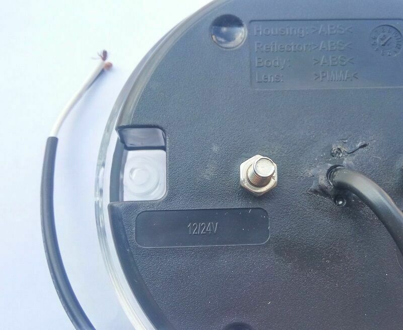 1 брой LED  Диоден Стоп Бял задна скорост светлина , Кръгъл Ø14cm, 12V-24V, За Камион, Ремарке, Бус , Каравана, Кемпер