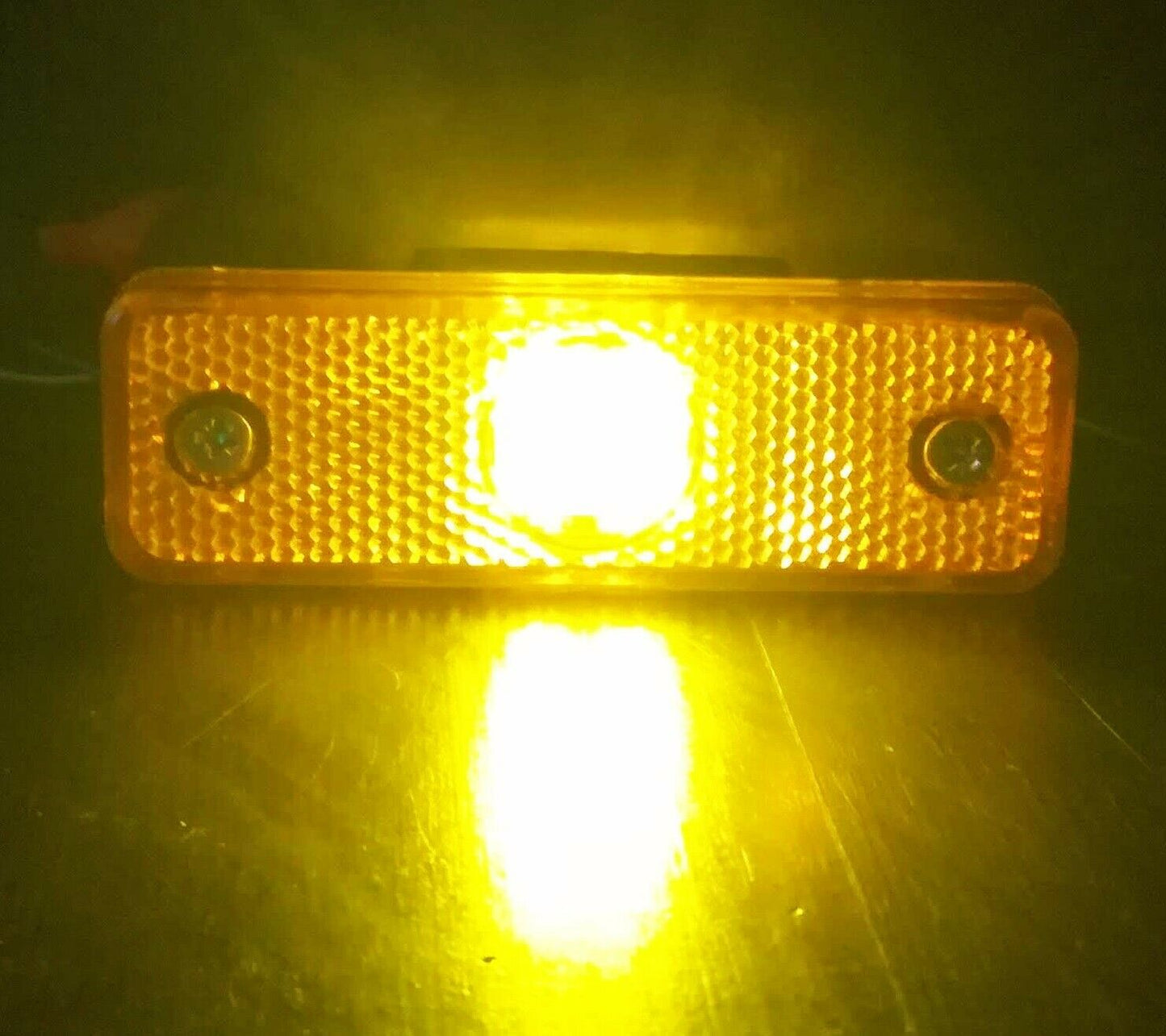 LED Светодиоден Оранжев Габарит Със Стойка, Маркер, Водоустойчив, 24V за камион, бус, ван, пикап, ремарке, каравана, платформа