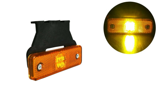 LED Светодиоден Оранжев Габарит Със Стойка, Маркер, Водоустойчив, 24V за камион, бус, ван, пикап, ремарке, каравана, платформа