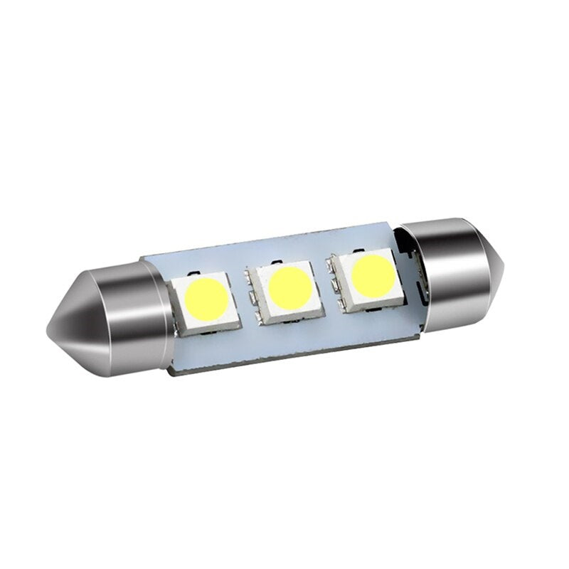 LED  Диодни Крушки, C5W, 3 Smd, 39mm, 12V, Бяла Светлина