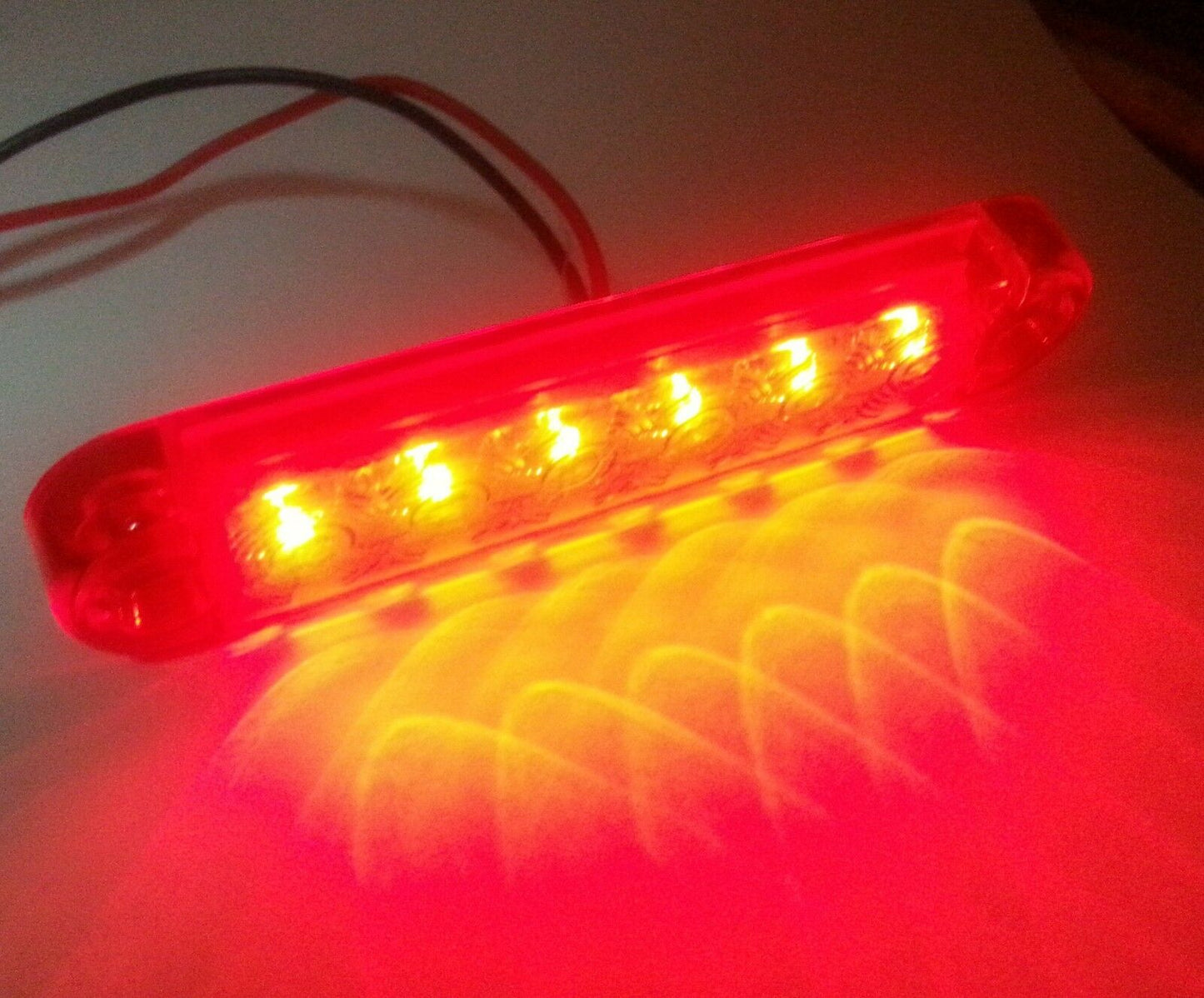 1 брой LED Червен Диоден Маркер Габарит Токос със 6 светодиода за камион ремарке бус ван каравана платформа12V-24V