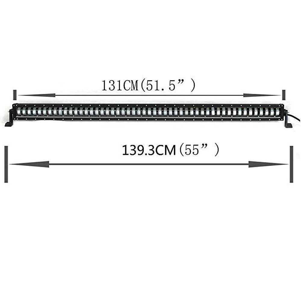10D 139.3см 400W LED LIGHT BAR с лупи, Hi/Lo Основна и габаритна светлина, прав led лайт бар