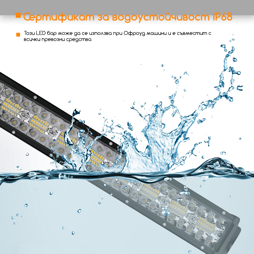 12D+ 32" (85см) LED BAR 585W извит LED лайт бар, 6500К