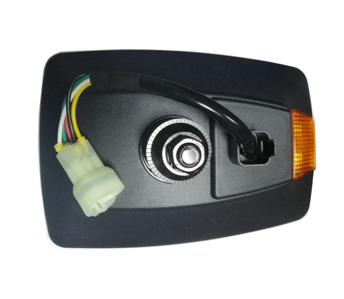 Ляв универсален външен фар с мигач - къси / дълги - подходящ за мотокар, трактор, багер, комбайн, Снегорин и др. - 212mm x 150mm x 125mm