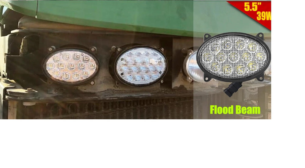 65W LED фар - разпръскваща светлина - подходящ за трактор, комбайн, джип, ATV, камион - светлини за мъгла - 13.5см елипса - 13 LED диода