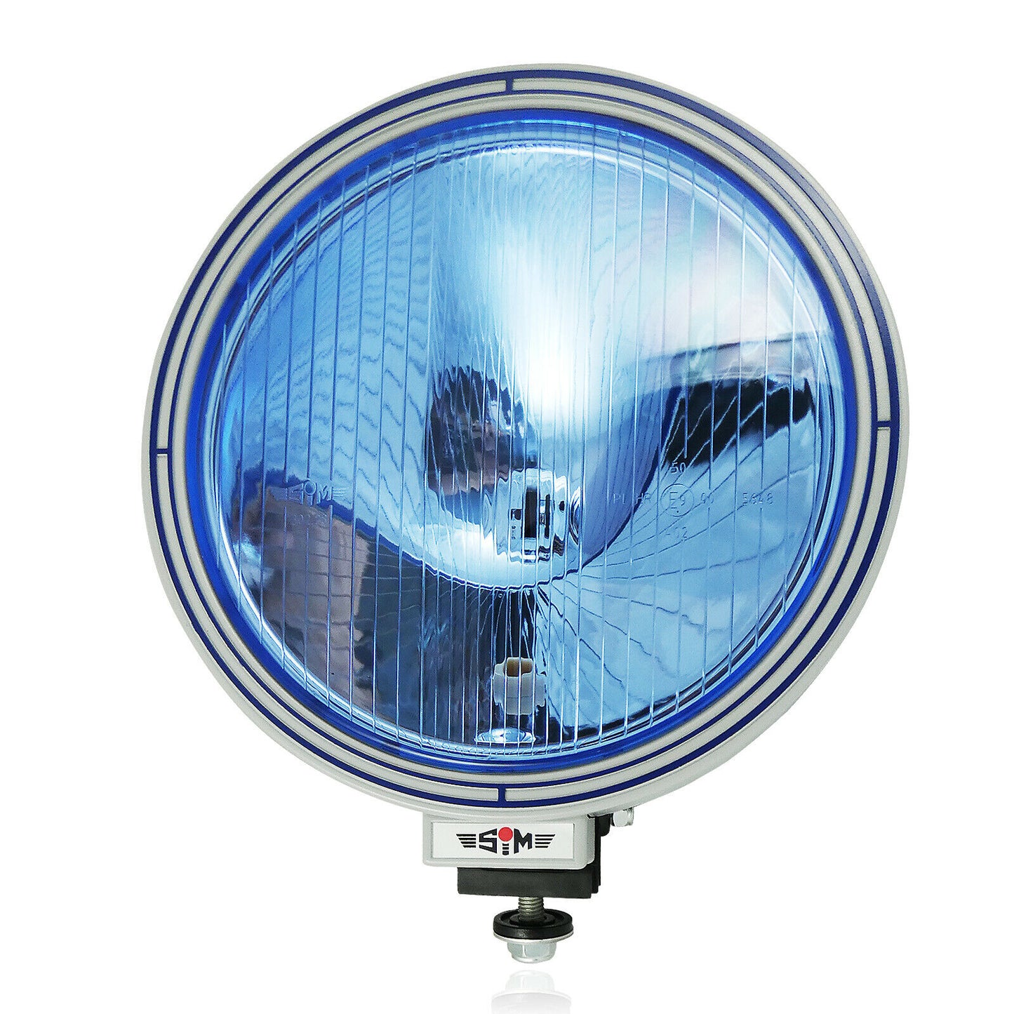 23см - халогенен фар / светлини за мъгла - насочена светлина - синьо релефно стъкло - 12/24V