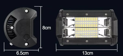 13 См 72W Мощен Led Диоден Бар 24 Led Халоген Лампа Прожектор 12V 24V