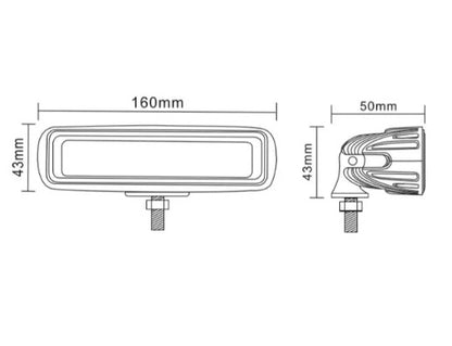 16 См 48W Мощен Led Диоден Бар 16 Led Халоген Лампа Прожектор 12V 24V