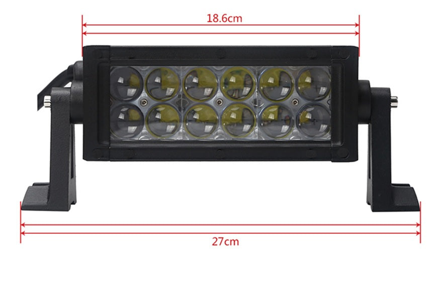 27 См 36W Мощен 4D 4Д Епистар Led Bar Led Диоден Бар Прожектор 12V 24V 2160 Лумена