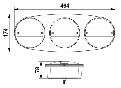 Комплект 12V - 24V Led  Тройни Диодни Стопове - Комбинирани Стоп, Габарит, Мигач, Задна Светлина