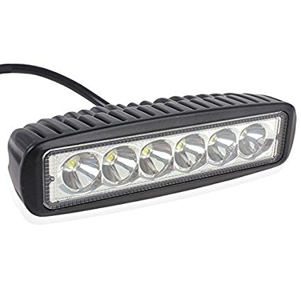 6 LED 18W Халоген Водоустойчива Светлина Работна Лампа 10-30V за Ролбар АТВ, Джип Разпръсната Светлина FLOOD