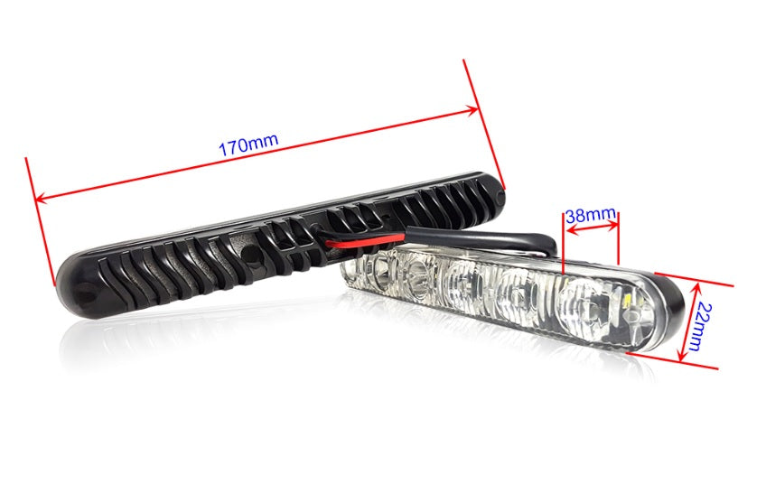 Комплект Предни Мощни 9 Led  Диодни Дневни Светлини С Мигач - Функция Динамичен Бягащ Мигач - 12V 36W