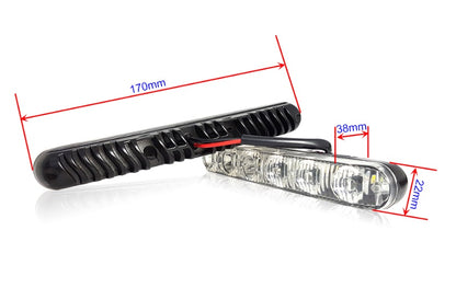 Комплект Предни Мощни 9 Led  Диодни Дневни Светлини С Мигач - Функция Динамичен Бягащ Мигач - 12V 36W