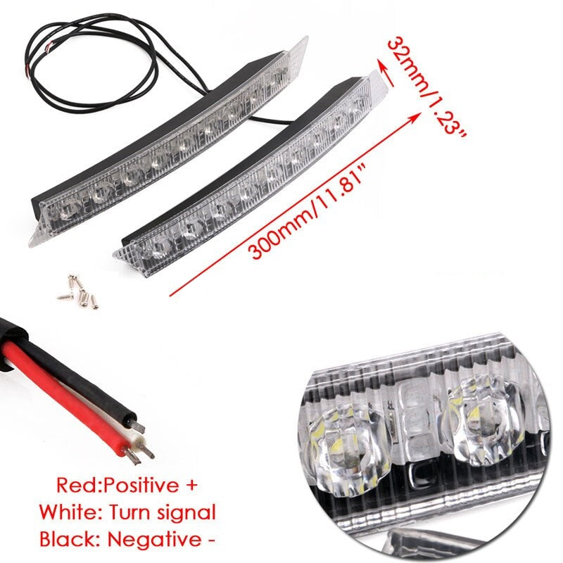 Комплект Извити За Броня Предни Мощни 9 Led  Диодни Дневни Светлини 12V 54W
