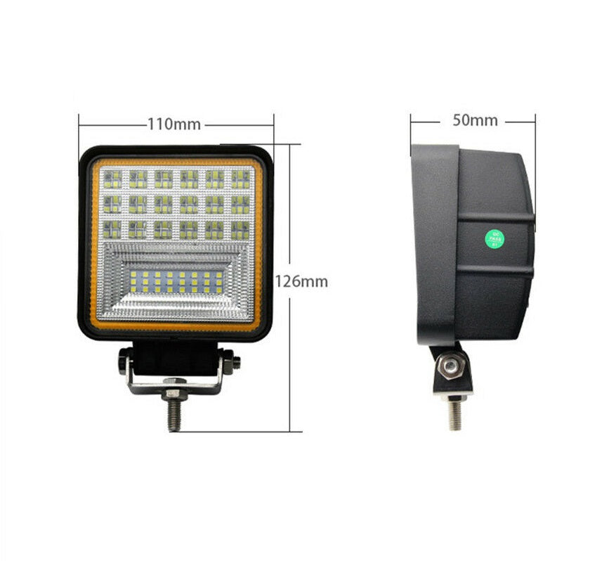 Супер Мощна 126W LED Диоден Фар Работна Лампа Прожектор Задна Светлина 2600 Лумена 12V / 24V