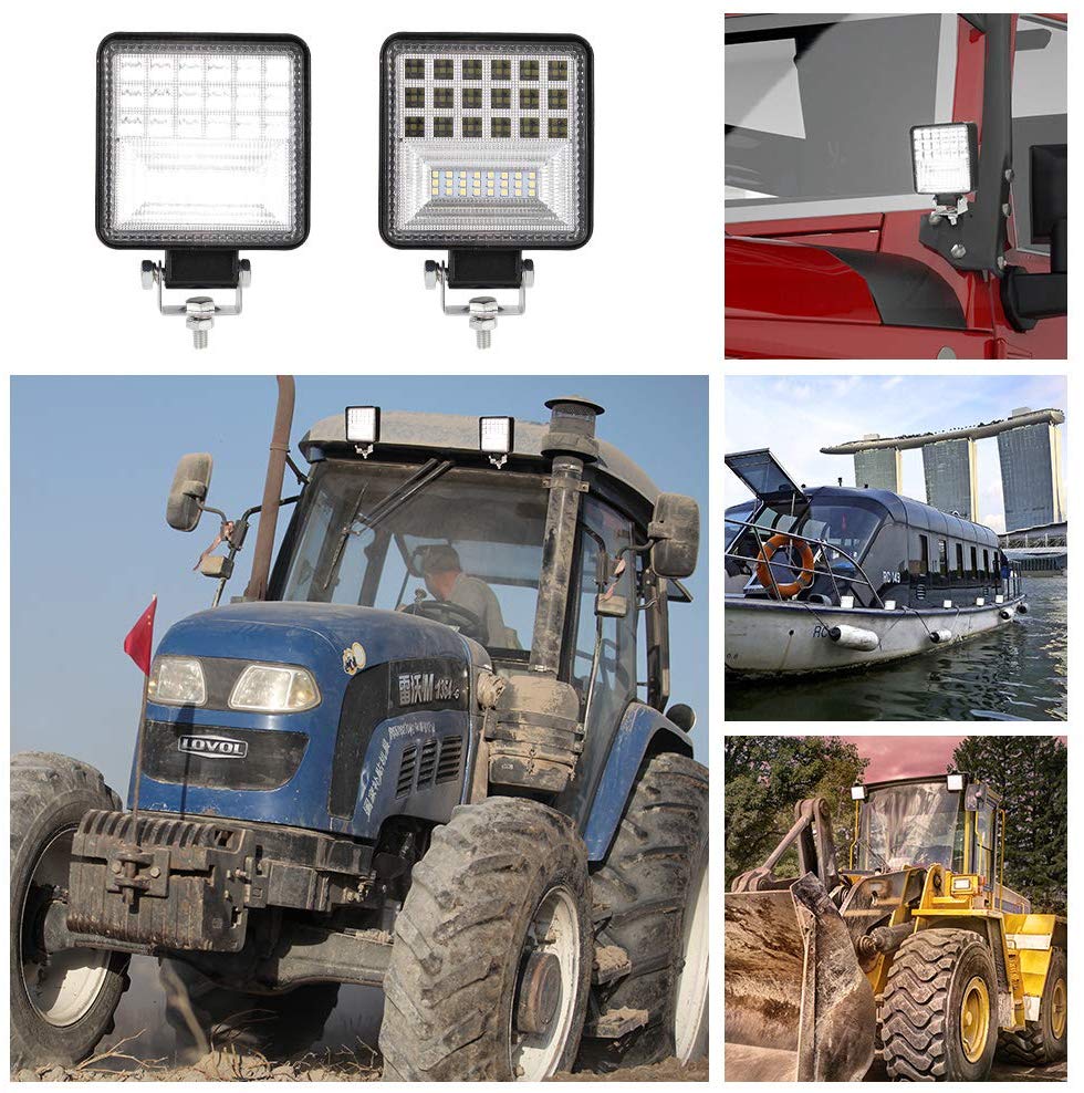 Супер Мощна 126W LED Диоден Фар Работна Лампа Прожектор Задна Светлина 2600 Лумена 12V / 24V