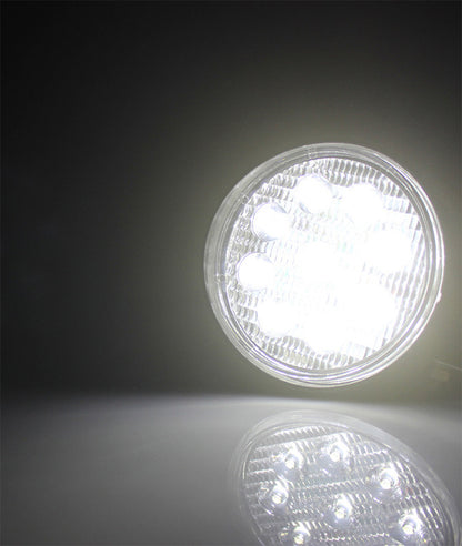 Комплект 2 Броя 42W Кръгли Мини Led Диоден Фар Прожектор Дневни Светлини 12V 24V