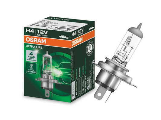 1бр. Халогенна крушка Osram H4 Ultra Life 12V, 60/55W, P43t