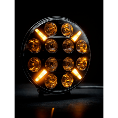 1бр Кръгъл LED фар 8.6" 120W , Ø 218мм, 12/24V диоден халоген