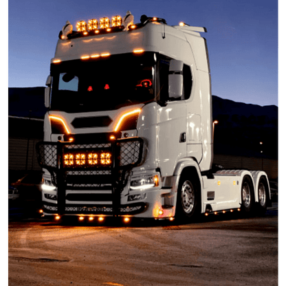 1бр Кръгъл LED фар 8.6" 120W , Ø 218мм, 12/24V диоден халоген