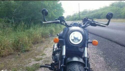 1бр. Кръгъл LED фар 5.75" 80W H4 букса, къси, дълги, дневни и мигач