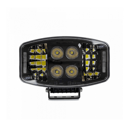 1бр LED правоъгълен фар 247мм 90W 12V/24V, бяла + жълта светлина