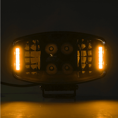 1бр LED правоъгълен фар 247мм 90W 12V/24V, бяла + жълта светлина