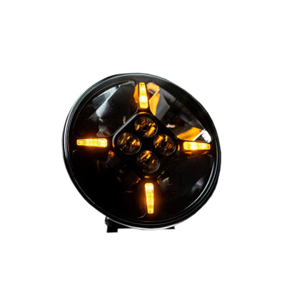 1бр Мощен LED фар 120W с дневна /DRL/ светлина, Ø 218 мм, 12V-24V Dark Knight