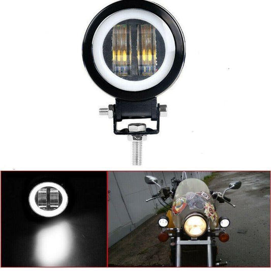 1бр Универсален Кръгъл LED халоген 3" 20W 1000lm 12V/24V диоден фар прожектор