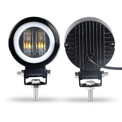 1бр Универсален Кръгъл LED халоген 3" 20W 1000lm 12V/24V диоден фар прожектор