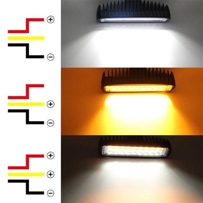 1бр Универсален мощен LED халоген с мигач 15.5см 54W 12/24V