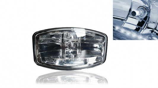 Един 1 Брой Халоген, Фар, 265mm X 161mm, 12V 24V, Крушка H7 + 6 LED Диода, E-Mark, За Камион, Трактор, Багер, Земеделски Машини и др.