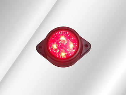 1 брой LED червен кръгъл диоден габарит маркер токос 5 диода 24V за камион бус ван каравана платформа кемпер и др. 60 мм