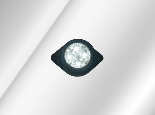 1 брой LED бял кръгъл диоден габарит маркер токос 5 диода 24V за камион бус ван каравана платформа кемпер и др. 60 мм