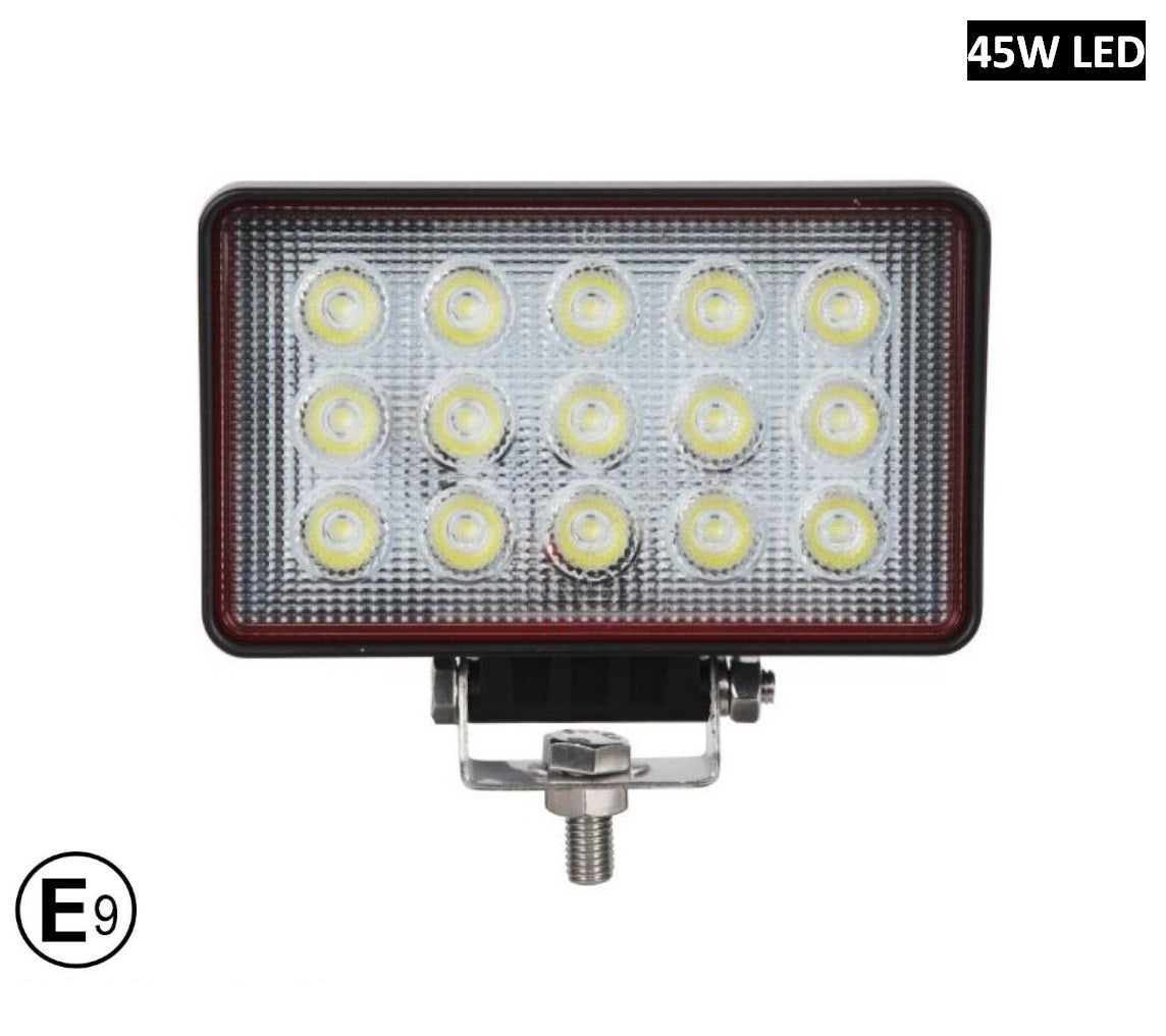 16См 45W Правоъгален Супер Мощен PRO Led Диоден Халоген Led Лампа Прожектор 12V 24V